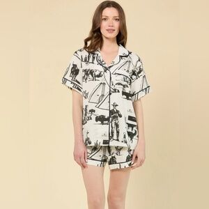 Katie Kime Texas State Fair Pajama Shorts Set XXS - new